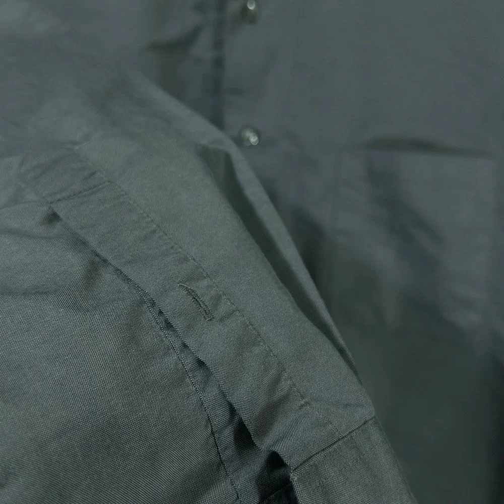 Van Heusen Men's Regular Fit Poplin Button Down Dress Shirt SZ 16 1/2 32/33 Gray